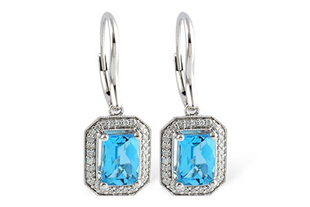 A215-12186: EARR 2.20 BLUE TOPAZ 2.36 TGW