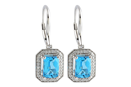 A215-12186: EARR 2.20 BLUE TOPAZ 2.36 TGW