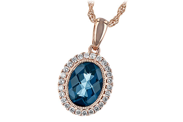 A216-92195: NECK 1.28 LONDON BLUE TOPAZ 1.41 TGW