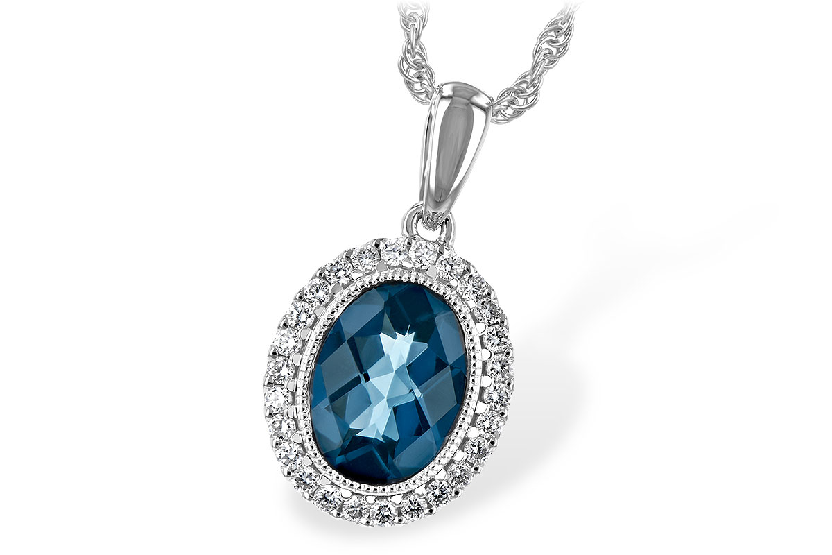 A216-92195: NECK 1.28 LONDON BLUE TOPAZ 1.41 TGW