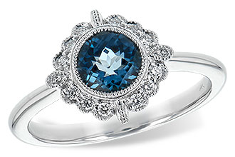 A216-92213: LDS RG .93 BLUE TOPAZ 1.05 TGW