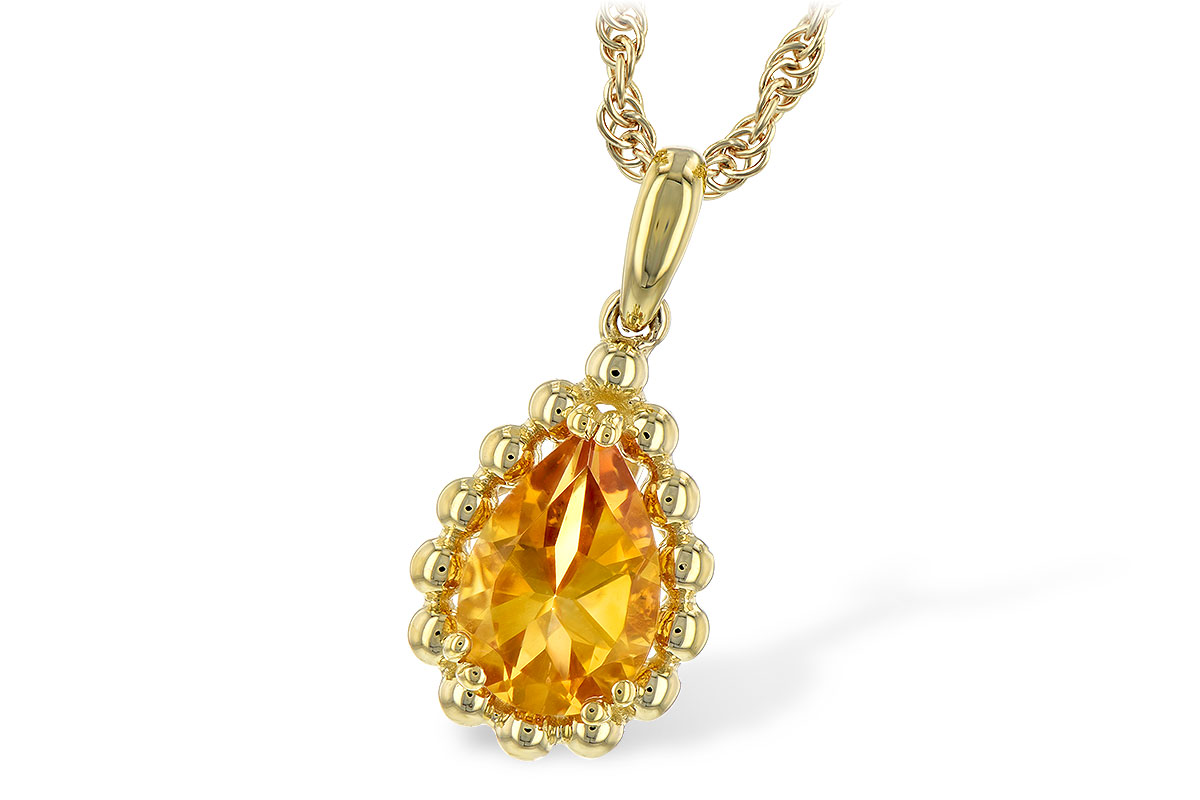 A216-94977: NECKLACE 1.06 CT CITRINE