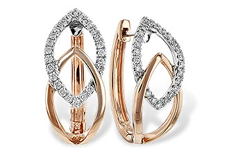 A216-98622: EARRING .25 TW (ROSE & WG)