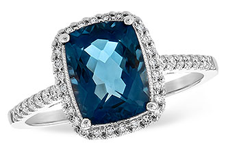 A216-99531: LDS RG 2.42 LONDON BLUE TOPAZ 2.62 TGW