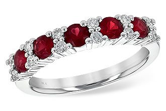 A217-83177: LDS WED RG .88 RUBY 1.12 TGW