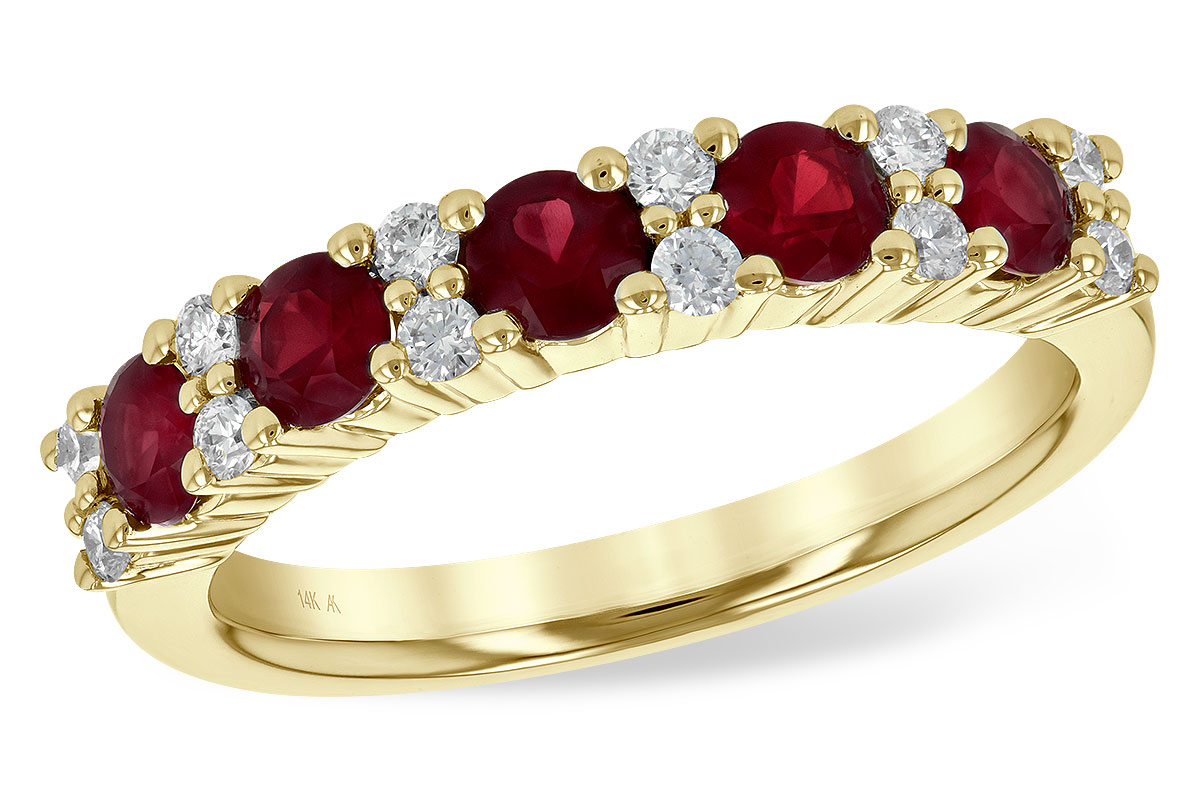 A217-83177: LDS WED RG .88 RUBY 1.12 TGW
