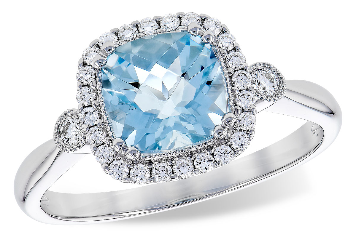 A301-45831: LDS RG 1.23 AQUAMARINE 1.40 TGW (7MM AQUA)