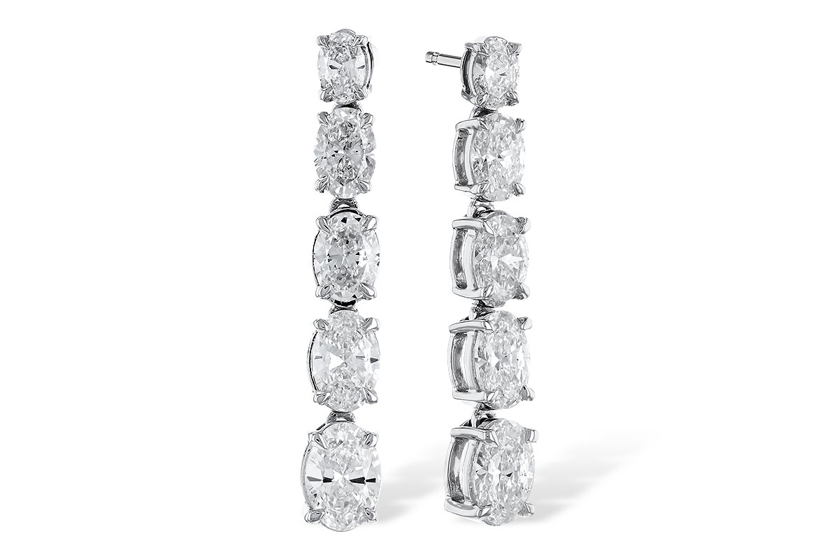 A301-52204: EARRINGS 1.90 TW OVAL DIAMONDS