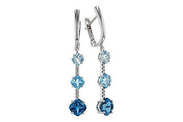 A302-37704: EARRINGS 2.41 TW BLUE TOPAZ 2.45 TGW