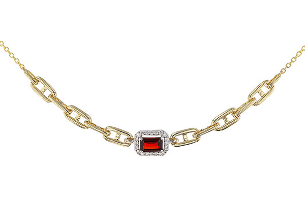 A302-38577: NECK .63 GARNET .75 TGW (6x4MM E.C. GAR / 18")