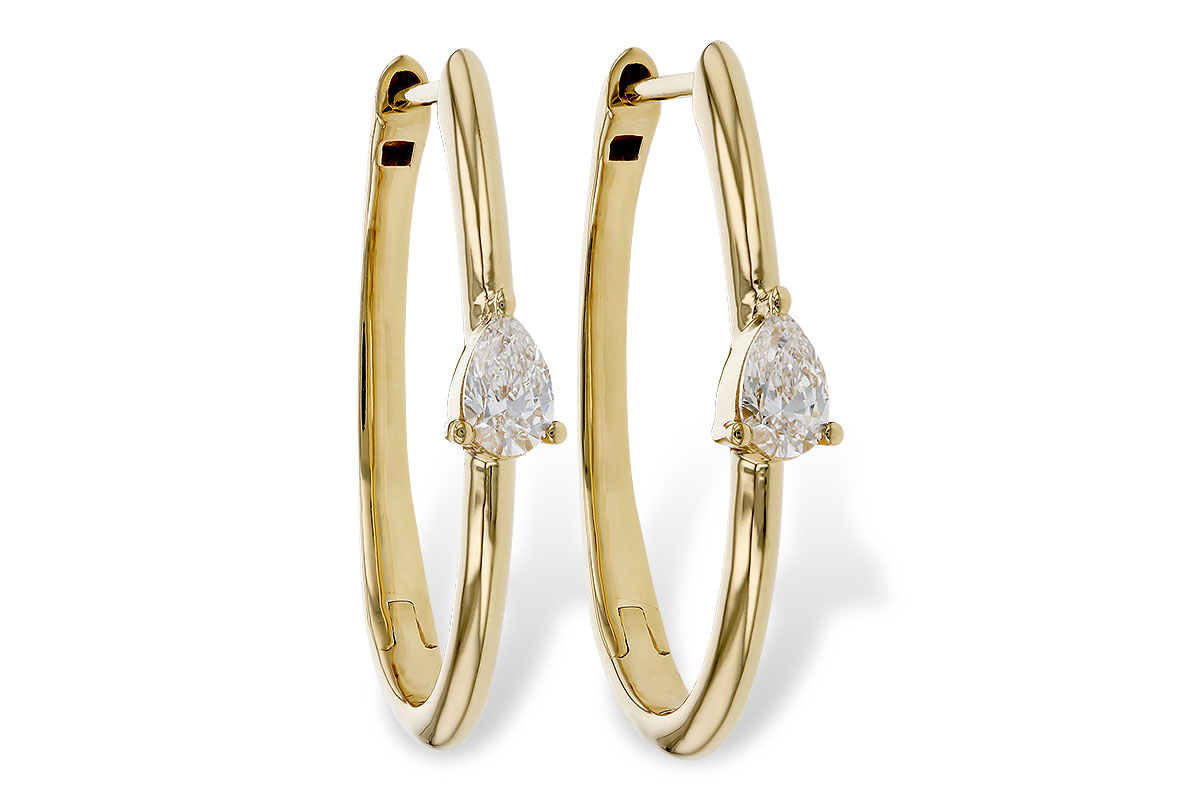 A302-38586: EARRINGS .45 TW PEAR DIAMONDS