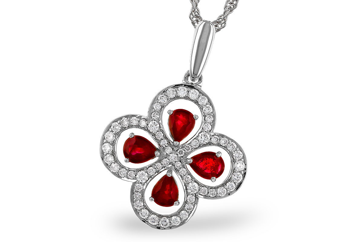 A302-38595: NECKLACE .68 RUBY TW .96 TGW