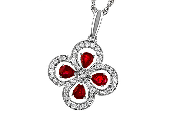 A302-38595: NECKLACE .68 RUBY TW .96 TGW