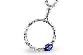 A302-39468: NECKLACE .28 SAPPHIRE .43 TGW