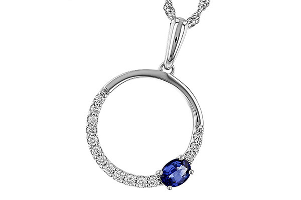 A302-39468: NECKLACE .28 SAPPHIRE .43 TGW
