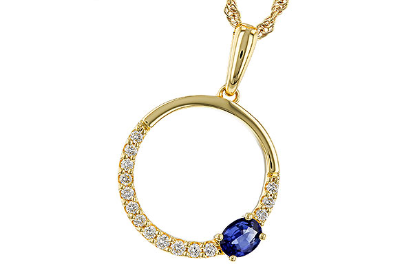 A302-39468: NECKLACE .28 SAPPHIRE .43 TGW