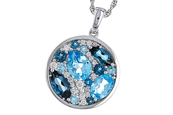 A302-40395: NECKLACE 2.31 TW BLUE TOPAZ 2.48 TGW