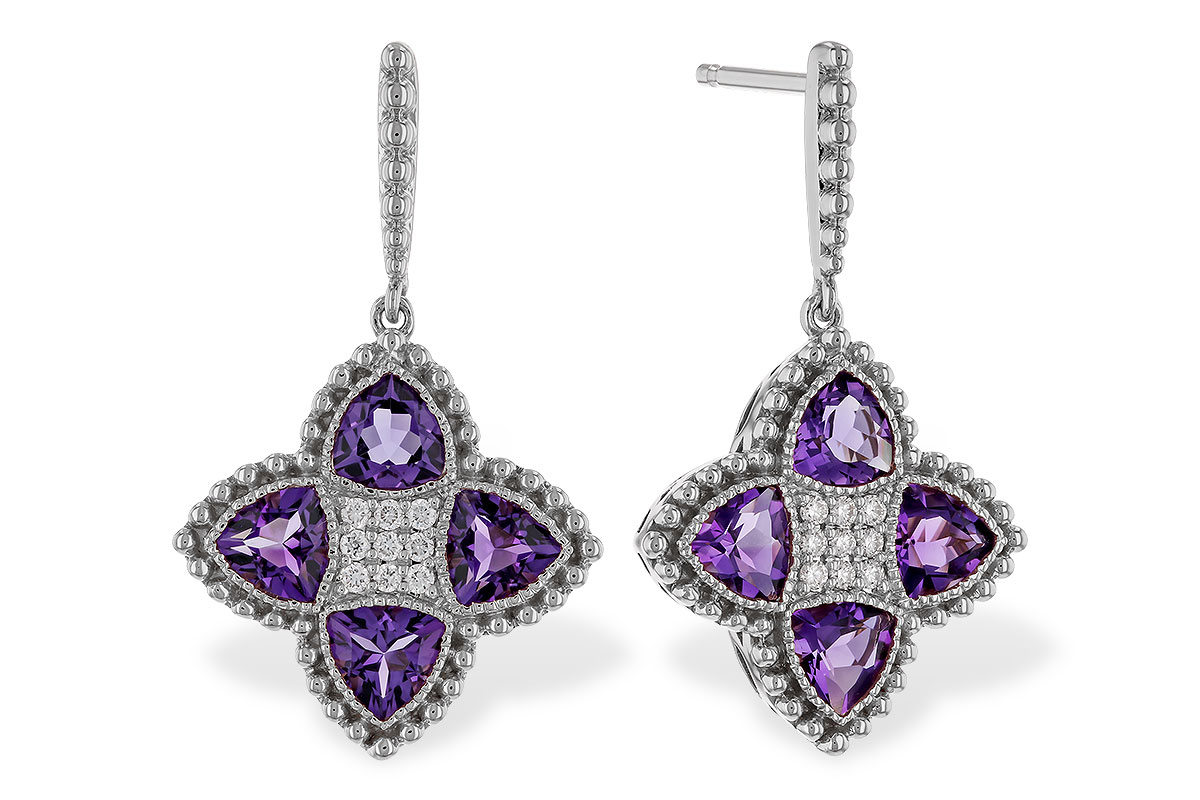A302-41277: EARRINGS 1.41 AMETHYST 1.50 TGW