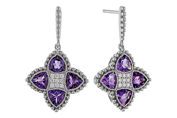 A302-41277: EARRINGS 1.41 AMETHYST 1.50 TGW