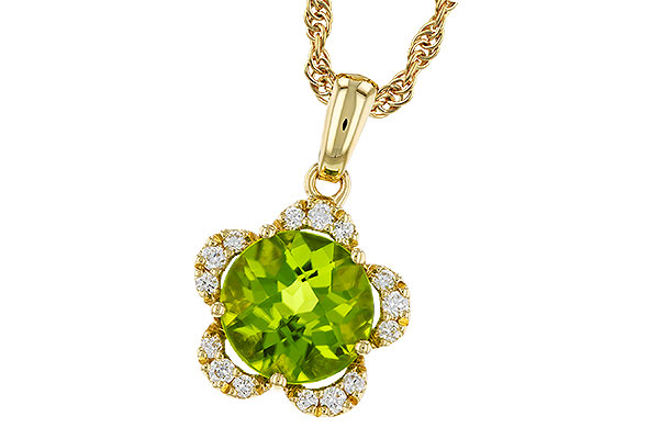 A302-44922: NECKLACE 2.16 PERIDOT 2.28 TGW (8MM RD)