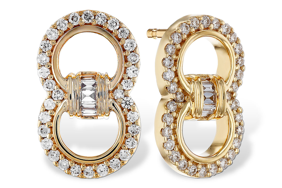 A303-27640: EARRINGS .05 TW BAGS .28 TW
