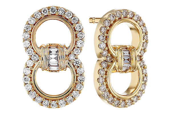 A303-27640: EARRINGS .05 TW BAGS .28 TW