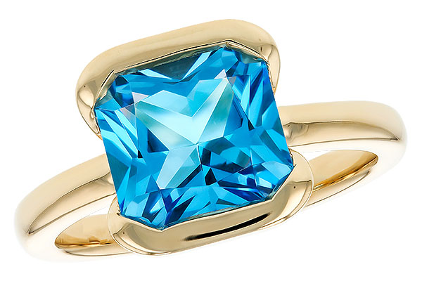 A303-27668: LDS RG 3.50 CT BLUE TOPAZ (9MM BT)