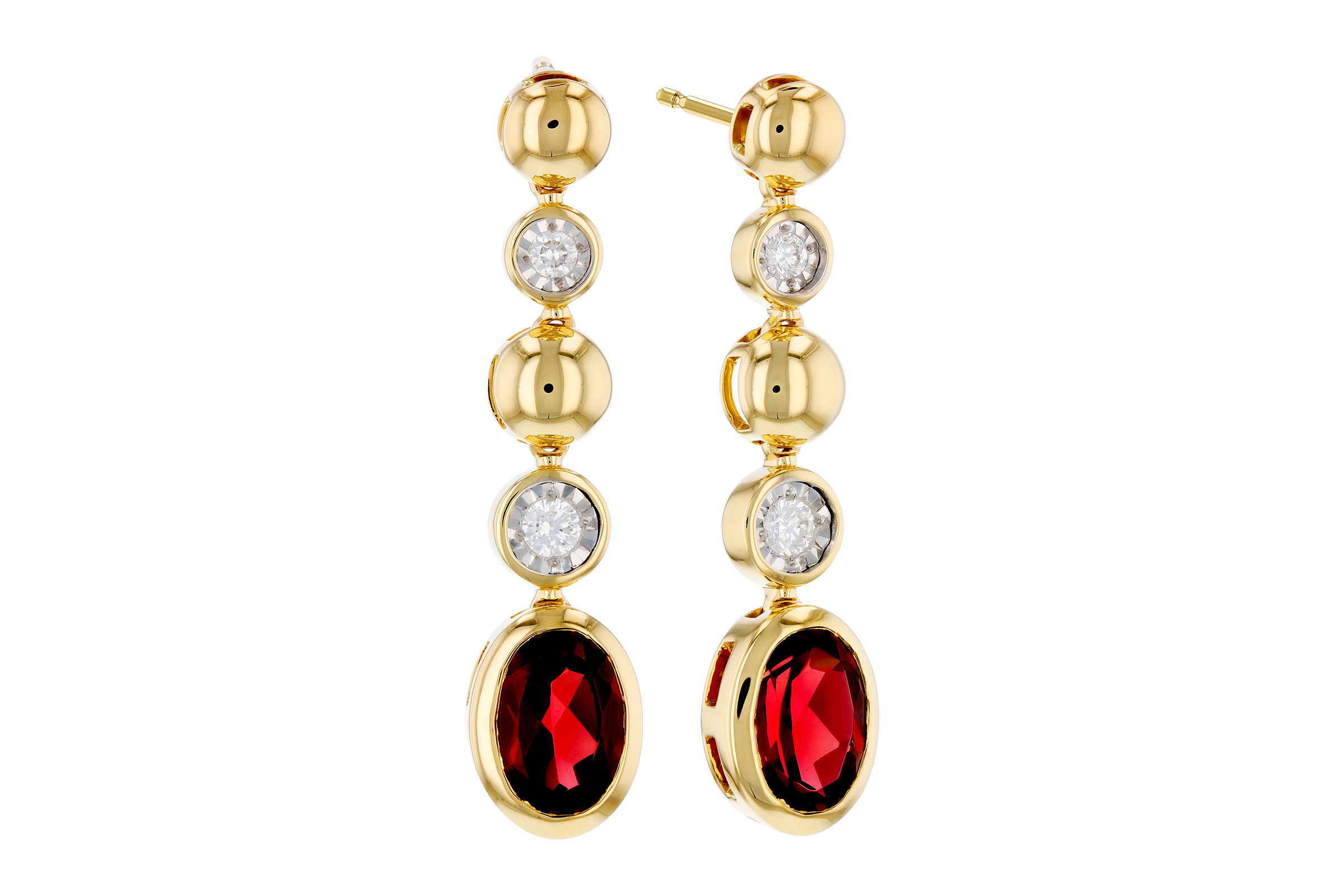 A303-28613: EARRINGS 1.76 TW GARNET 1.86 TGW
