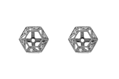 B027-90377: EARRING JACKETS .08 TW (FOR 0.50-1.00 CT TW STUDS)