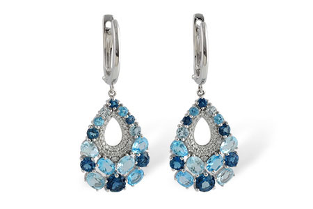 B215-16795: EARR 4.01 BLUE TOPAZ 4.24 TGW