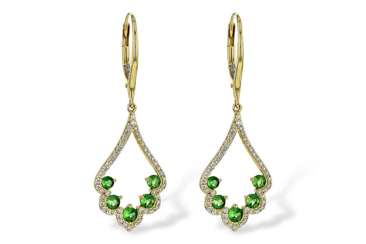 B217-82222: EARR .64 GREEN GARNET .98 TGW