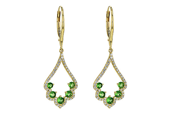 B217-82222: EARR .64 GREEN GARNET .98 TGW