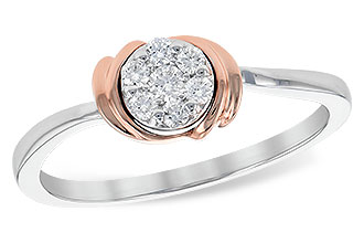 B217-87668: E217-87676 W/ ROSE GOLD TRIM .15 TW
