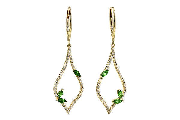 B217-87713: EARR .42 GREEN GARNET .77 TGW