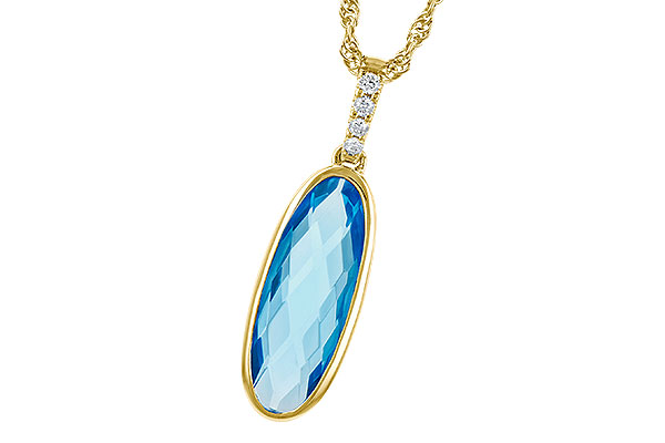 B300-57695: NECK 1.90 BLUE TOPAZ 1.93 TGW