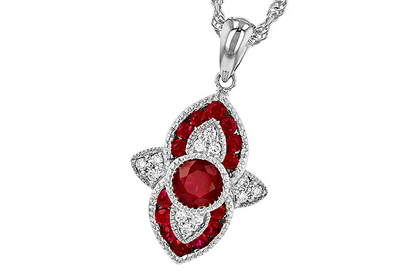 B300-57713: NECK .63 TW RUBY .70 TGW