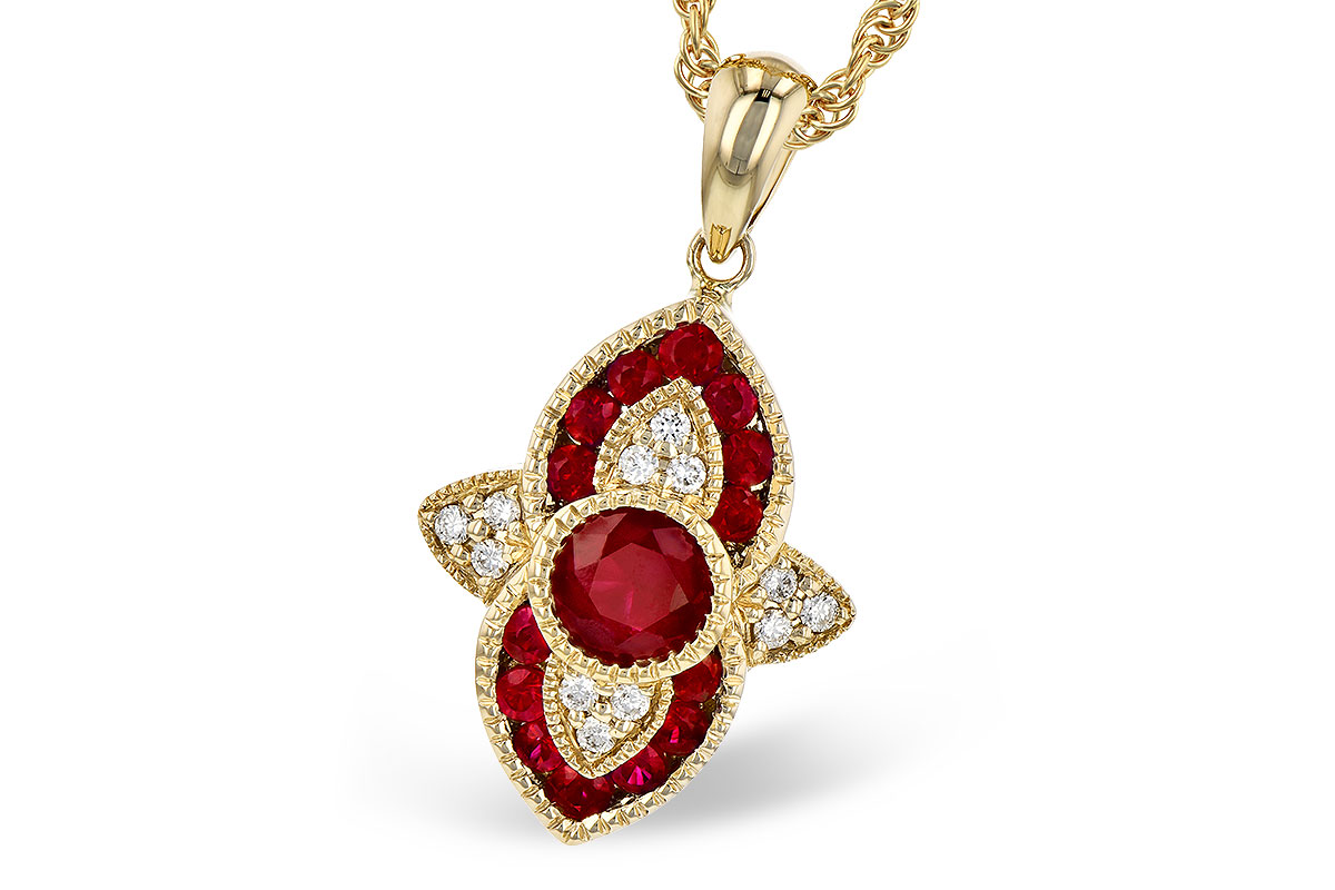 B300-57713: NECK .63 TW RUBY .70 TGW