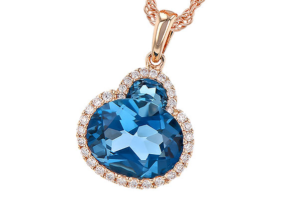 B300-61349: NECK 2.86 LONDON BLUE TOPAZ 3.00 TGW (10X8 OVAL)