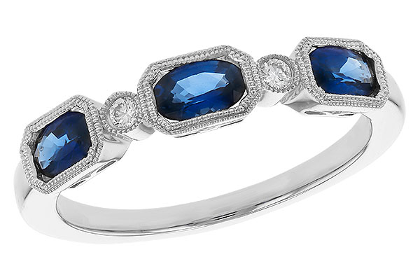 B302-38595: LDS WED RG .72 SAPPHIRE .77 TGW (4x3MM SAPP)