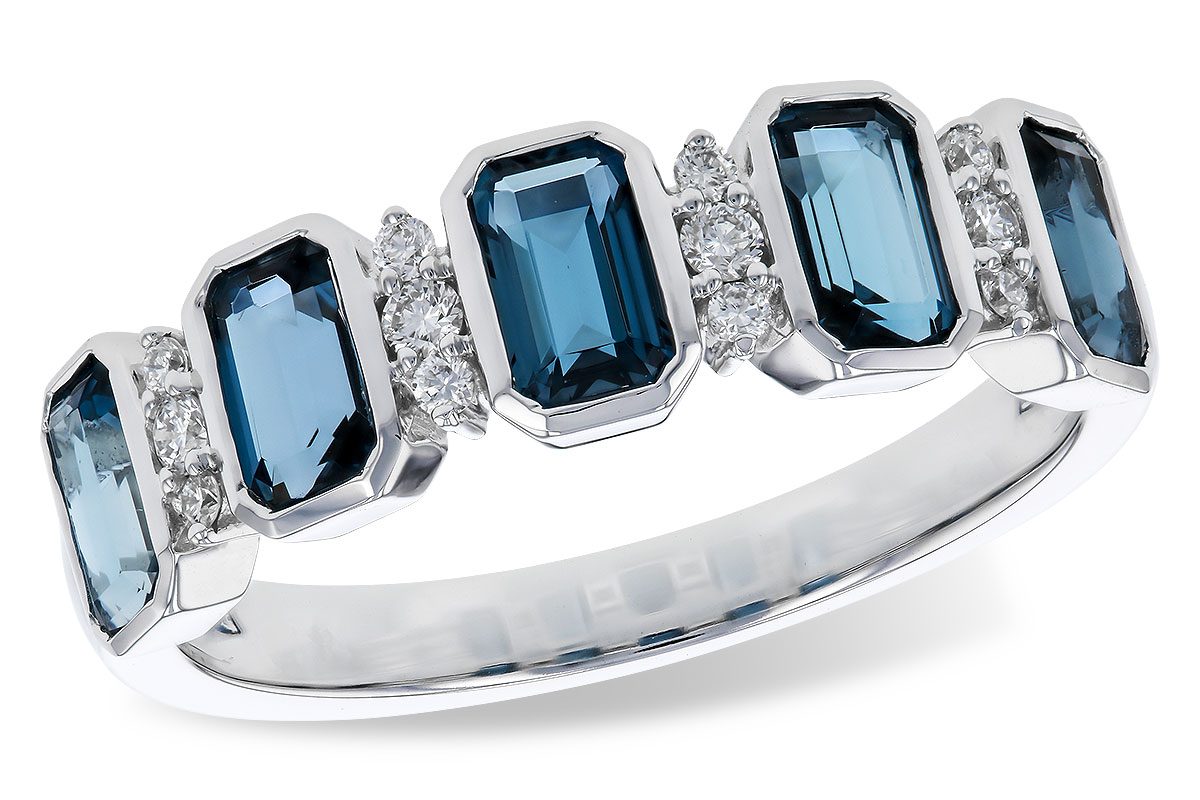 B302-39486: LDS RG 1.46 TW LONDON BLUE TOPAZ 1.58 TGW