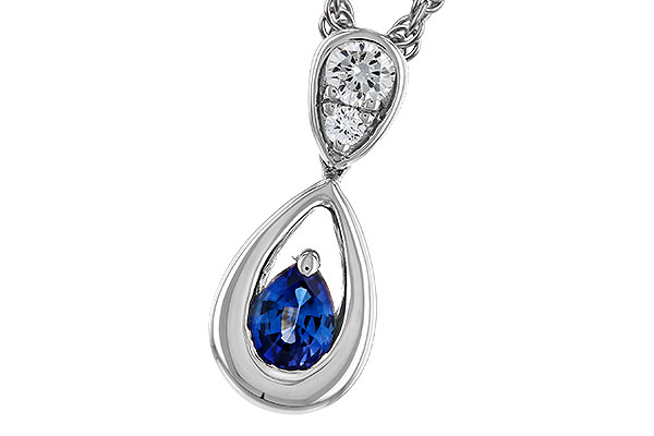 B302-39504: NECKLACE .21 SAPPHIRE .27 TGW (4x3 SAPP)