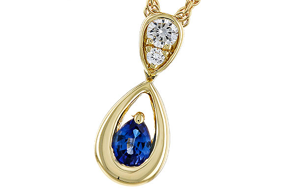 B302-39504: NECKLACE .21 SAPPHIRE .27 TGW (4x3 SAPP)