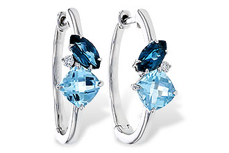 B302-40368: EARRINGS 1.82 TW BLUE TOPAZ 1.86 TGW