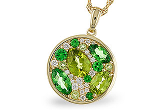 B302-40386: NECK 2.20 TW SEMI-PRECIOUS (TSAV, PER) 2.37 TGW