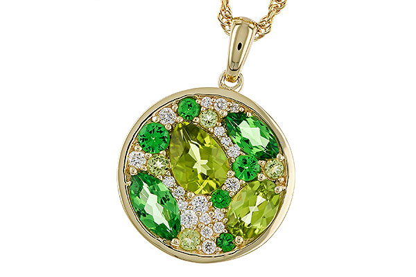 B302-40386: NECK 2.20 TW SEMI-PRECIOUS (TSAV, PER) 2.37 TGW