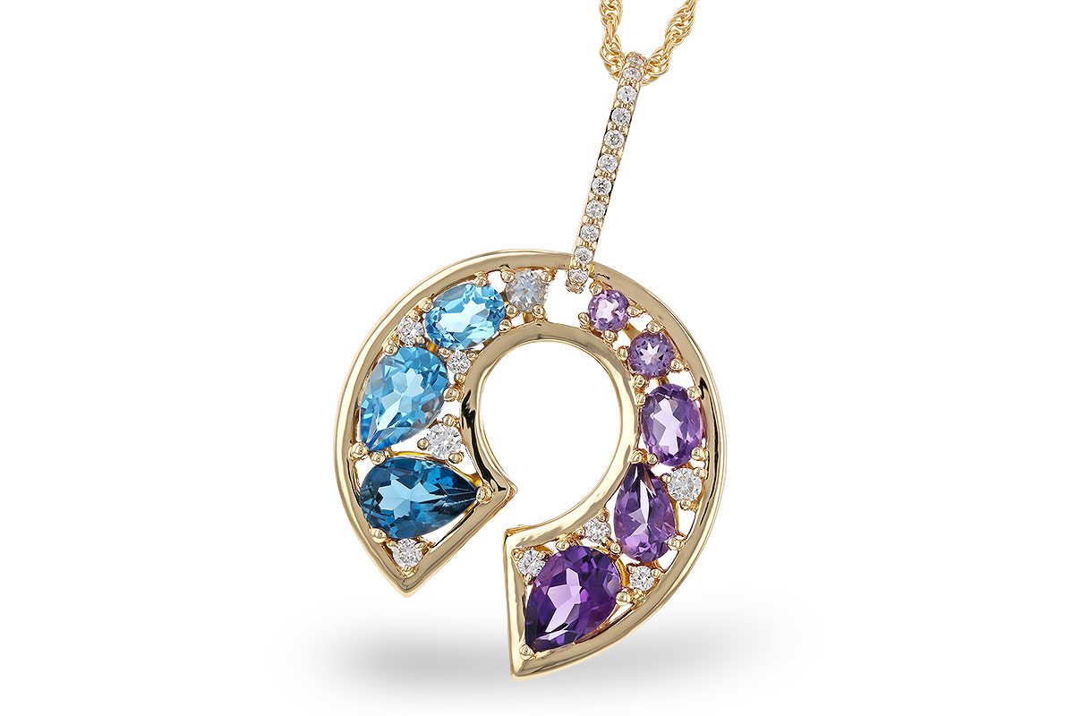 B302-40413: NECKLACE 1.77 SEMI-PREC (AMY & BT) 1.90 TGW