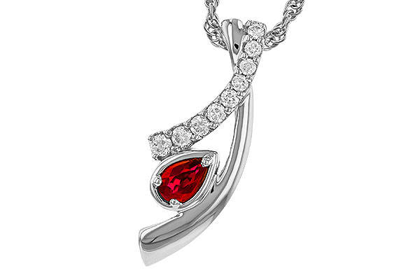 B302-42186: NECKLACE .21 RUBY .38 TGW (5x3 RUBY)