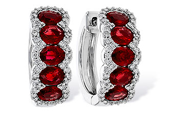 B302-43177: EARRINGS 2.20 TW RUBY 2.45 TGW