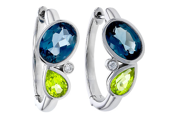 B302-44968: EARRINGS 2.97 SEMI-PREC (PER,LBT) 3.00 TGW