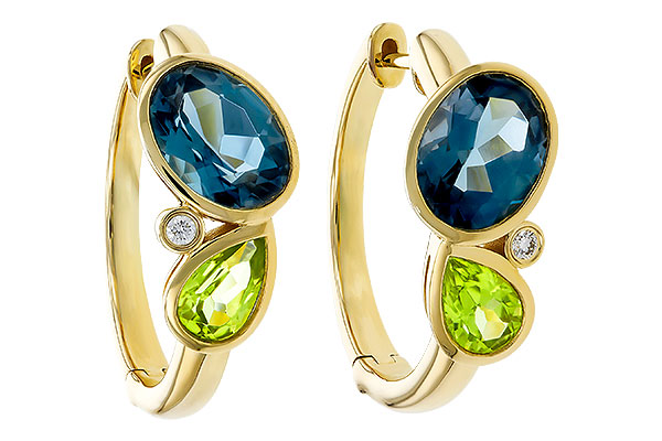 B302-44968: EARRINGS 2.97 SEMI-PREC (PER,LBT) 3.00 TGW